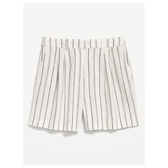 NEW Old Navy Extra High-Waisted Linen-Blend Taylor Trouser Shorts 5-inch Inseam - Picture 8 of 8